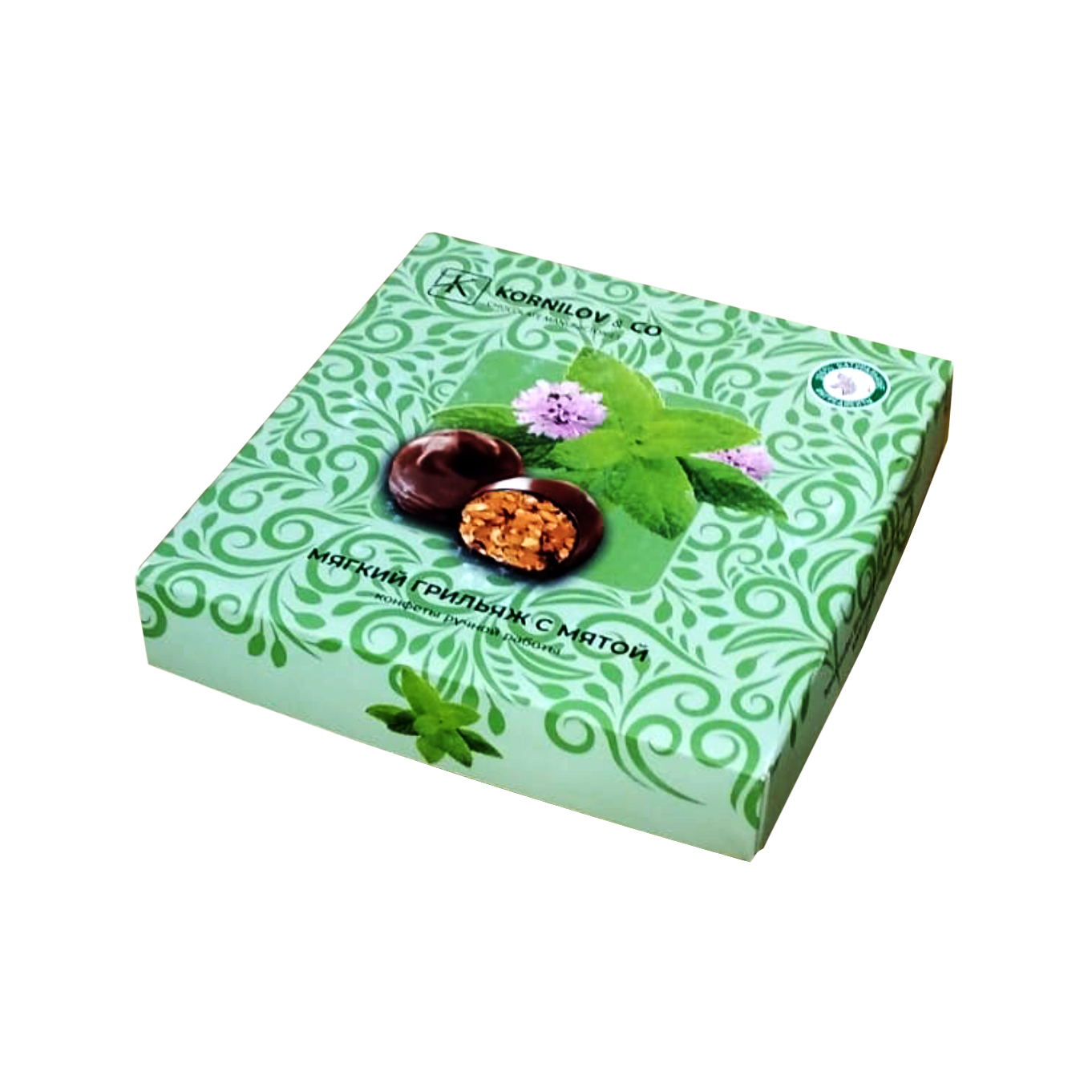 Конфеты шоколадные "Мягкий грильяж с мятой"